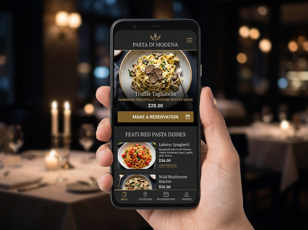 Página web para restaurantes